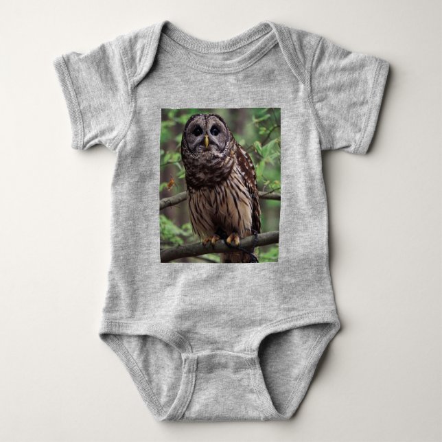 Barred Owl Baby Bodysuit (Front)