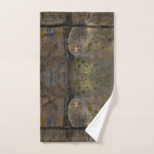Barred Owl Bath Towel Set