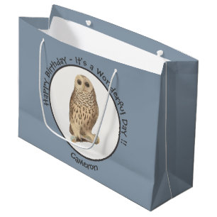 Barred Owl - Birthday or Other Party Themed Event Large Gift Bag