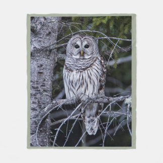 Barred Owl Fleece Blanket