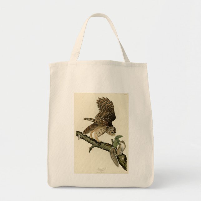 Barred Owl, John James Audubon's Birds of America Tote Bag (Front)