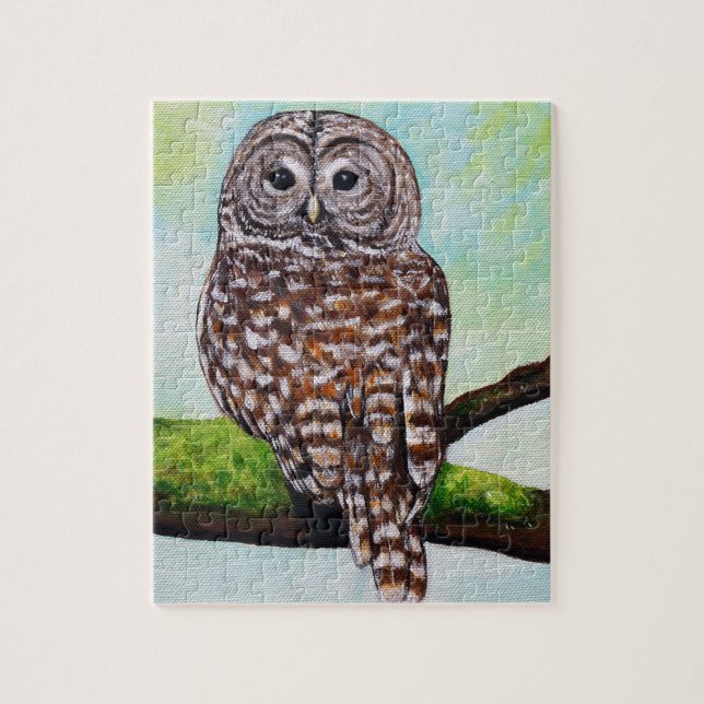 Barred Owl Painting Jigsaw Puzzle (Vertical)