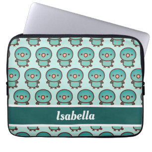 Barred parakeet / Turquoise Laptop Sleeve