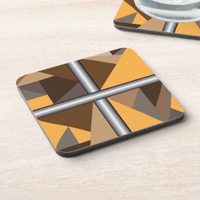 Barred Plastic Coasters (Left Side)