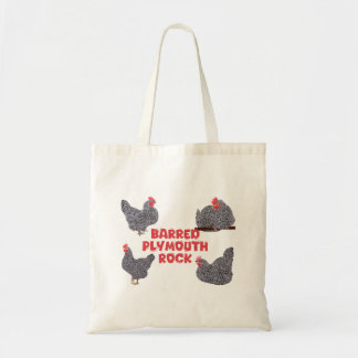 Barred Plymouth Rock Chickens Tote Bag