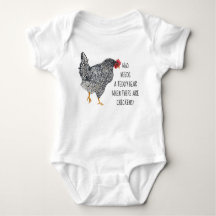 Barred Rock Chicken w/ Funny Text T-Shirt