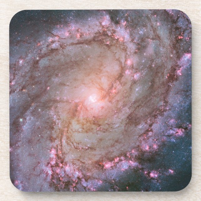 Barred Spiral Galaxy Messier 83. Coaster (Front)