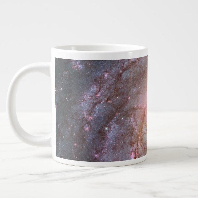 Barred Spiral Galaxy Messier 83. Large Coffee Mug (Left)