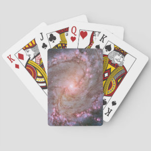 Barred Spiral Galaxy Messier 83. Playing Cards