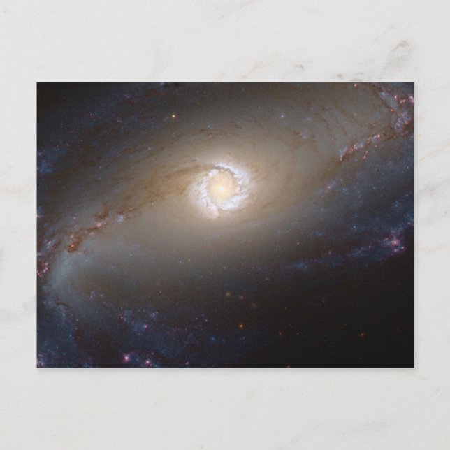 Barred Spiral Galaxy NGC 1097 Space Postcard (Front)