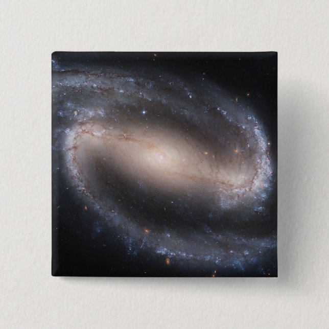 Barred Spiral Galaxy NGC 1300 15 Cm Square Badge (Front)