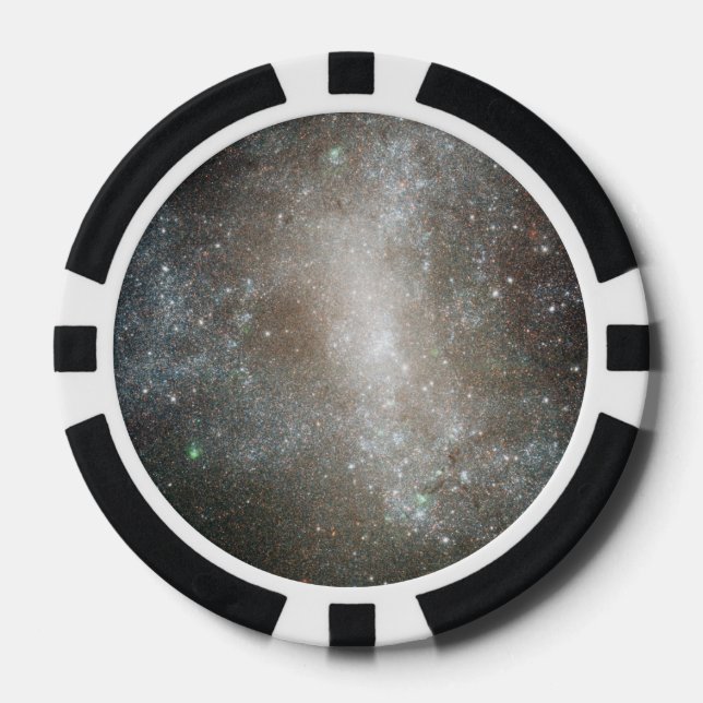 Barred Spiral Galaxy NGC 1313 - HST Poker Chips (Front)