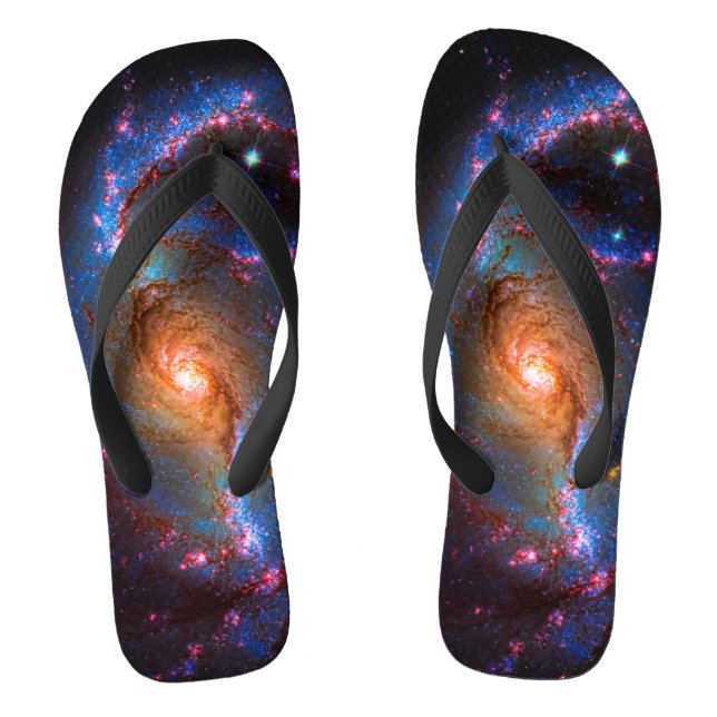 Barred Spiral Galaxy - Outer Space Star Picture Thongs (Footbed)