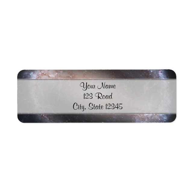 Barred Spiral Galaxy Return Address Label (Front)