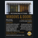 Barred Window, Window & Door Fitter Company Flyer<br><div class="desc">Barred Window,  Window & Door Fitter Company Advertising Flyer by The Business Card Store.</div>