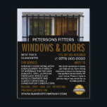 Barred Window, Window & Door Fitter Company Flyer<br><div class="desc">Barred Window,  Window & Door Fitter Company Advertising Flyer by The Business Card Store.</div>