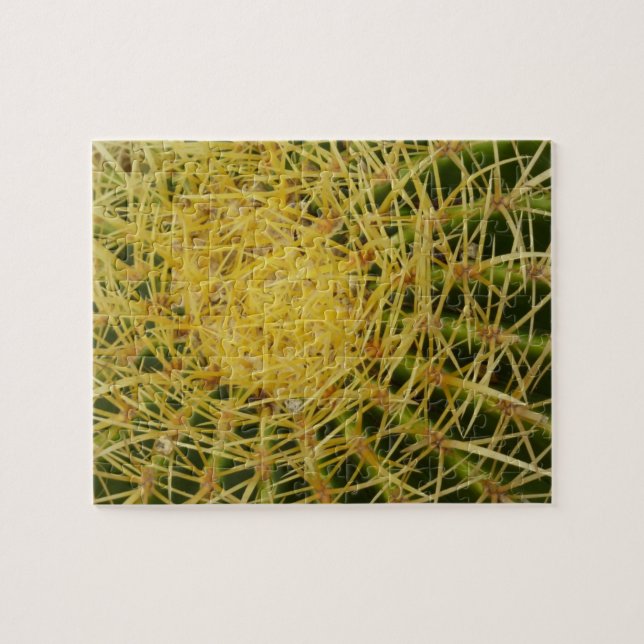 Barrel Cactus Closeup Abstract Nature Photography Jigsaw Puzzle (Horizontal)