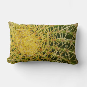 Barrel Cactus Closeup Abstract Nature Photography Lumbar Cushion