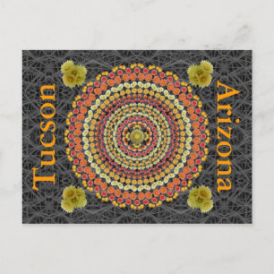 Barrel Cactus Mandala 2 as a Postcard