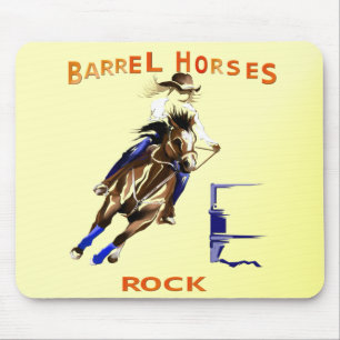 Barrel Horses Rock Mouse Pad