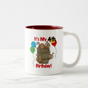Barrel of Monkeys 4th Birthday Two-Tone Coffee Mug