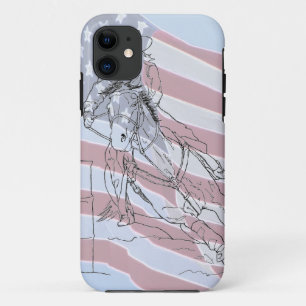 Barrel Racer (American Flag) iPhone 11 Case