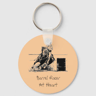 Barrel Racer At Heart Key Ring
