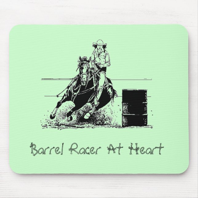 Barrel Racer At Heart Mouse Pad (Front)