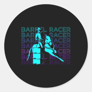 Barrel Racer Barrel Racing Horseback Riding Barrel Classic Round Sticker