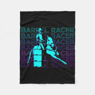 Barrel Racer Barrel Racing Horseback Riding Barrel Fleece Blanket