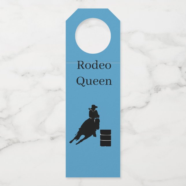 Barrel Racer Bottle Tag (Front)