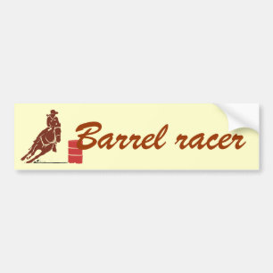 Barrel racer bumper sticker