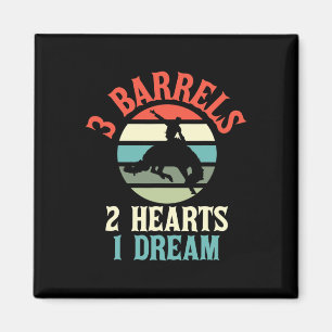 Barrel Racer Design Rodeo Cowboy Tee For Horseback Magnet