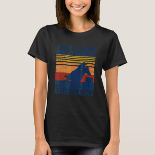 Barrel Racer Just A Girl Who Loves Barrel Racing V T-Shirt