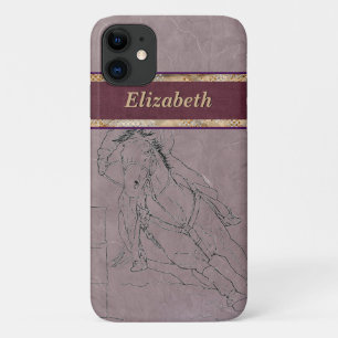Barrel Racer (Mauve) iPhone 11 Case