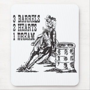 Barrel Racing 3 Barrels 2 Hearts 1 Dream Mouse Pad