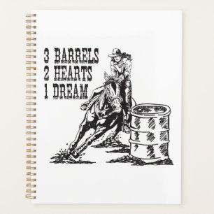 Barrel Racing 3 Barrels 2 Hearts 1 Dream Planner