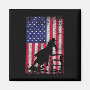 Barrel Racing 4th July Independence Day Patriotic Magnet