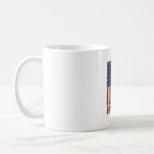 Barrel Racing American Flag Vintage Vector Design_ Coffee Mug
