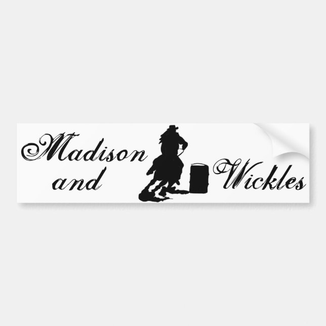 Barrel Racing Bumper Sticker (Front)
