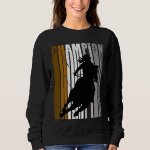 Barrel Racing Champion Horse Riding Brown Cowgirl Sweatshirt