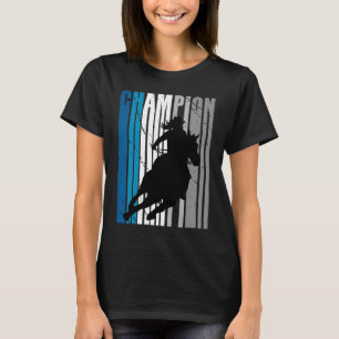 Barrel Racing Champion Horse Riding Teal Cowgirl W T-Shirt