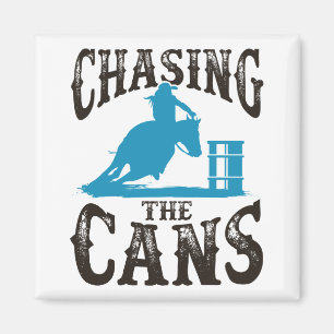 Barrel Racing Chasing the Cans Magnet