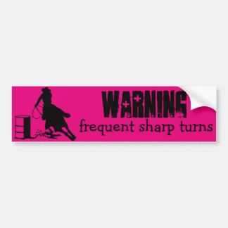 Barrel Racing Cowgirl Horse Bumper Sticker Decal