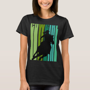 Barrel Racing Cowgirl Woman Birthday Farm Farming T-Shirt