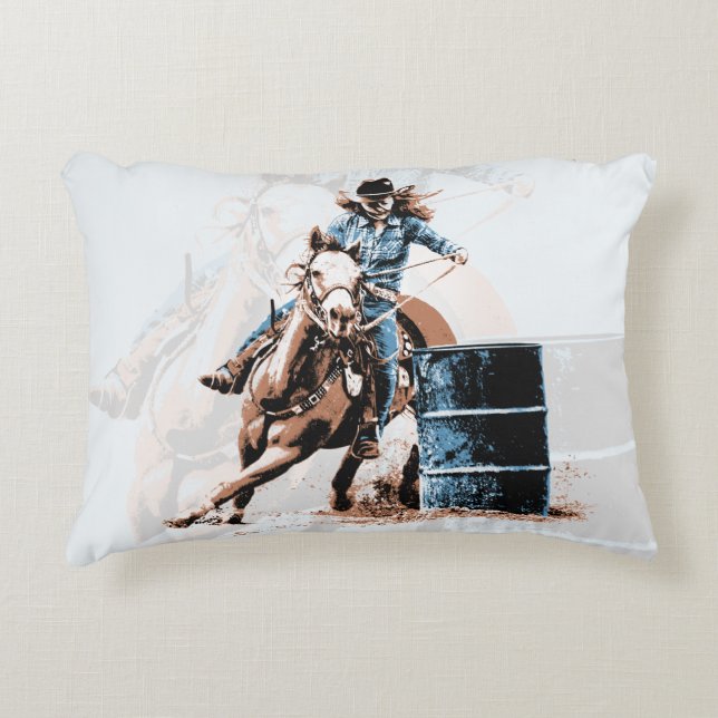 Barrel Racing Decorative Cushion (Front)