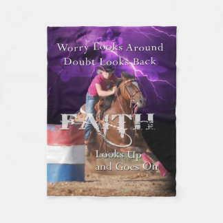 Barrel Racing Faith Blanket