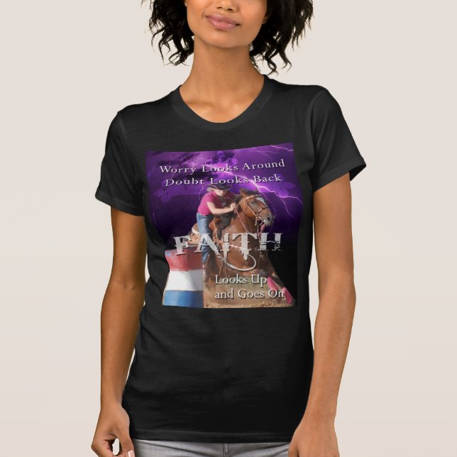 Barrel Racing Faith T-Shirt (Front)