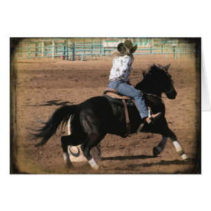 Barrel Racing Faux Vintage