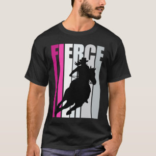 Barrel Racing Fierce Cowgirl Hat Western Theme Sou T-Shirt